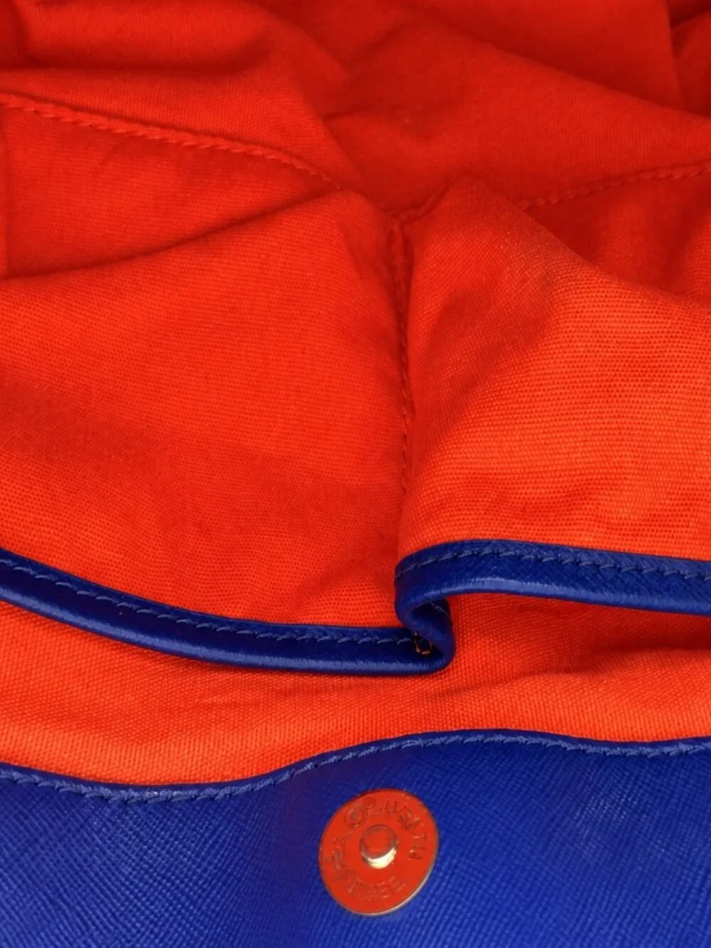 Tory Burch Blue Leather Double Zip Tote Bag
